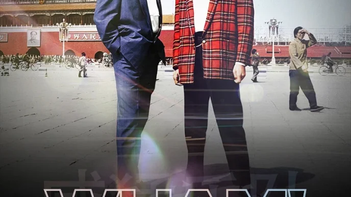 George Michael and Andrew Ridgeley in WHAM! 10 Days In China documentary poster art.