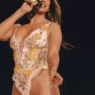 Jennifer Lopez performs in a custom Dolce & Gabbana look during the Taormina 2026 finale