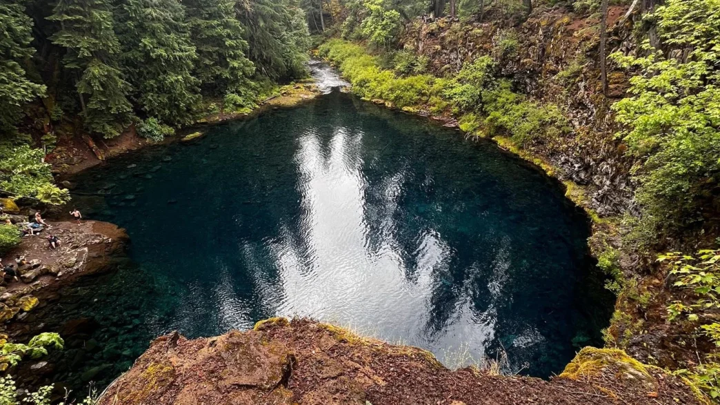 Tamolitch Falls Blue Pool in Oregon’s Willamette National Forest where officials warn the cold water and cliffs can be dangerous