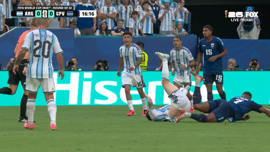 Argentina vs. Cape Verde opening highlight moment from the FIFA World Cup 2026 Round of 32.
