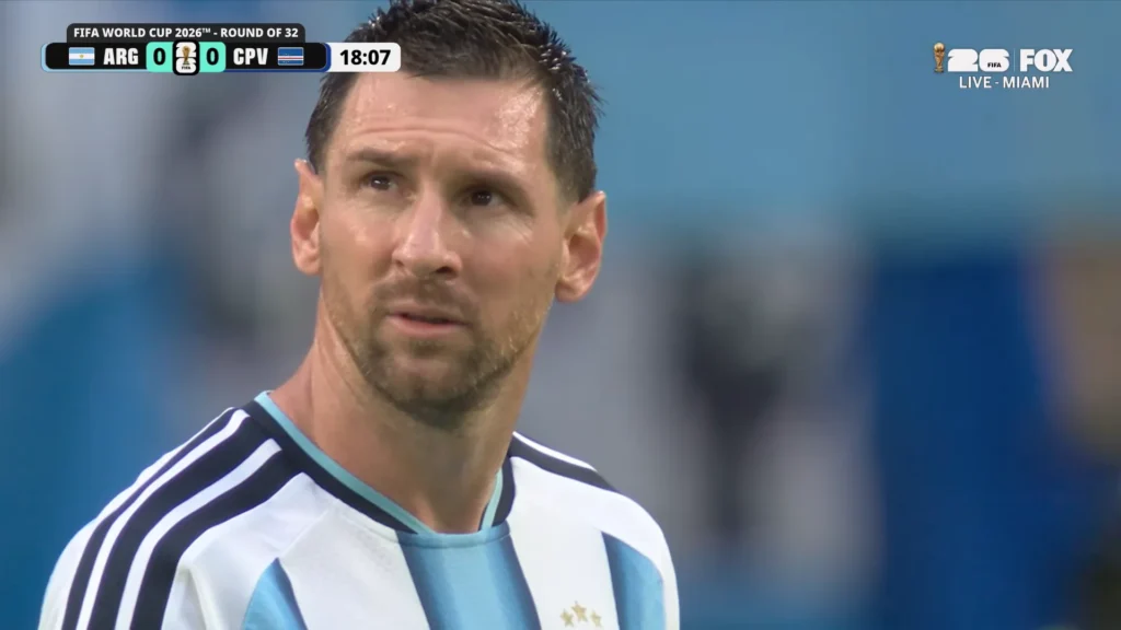 Argentina and Cape Verde in action during the FIFA World Cup 2026 Round of 32.