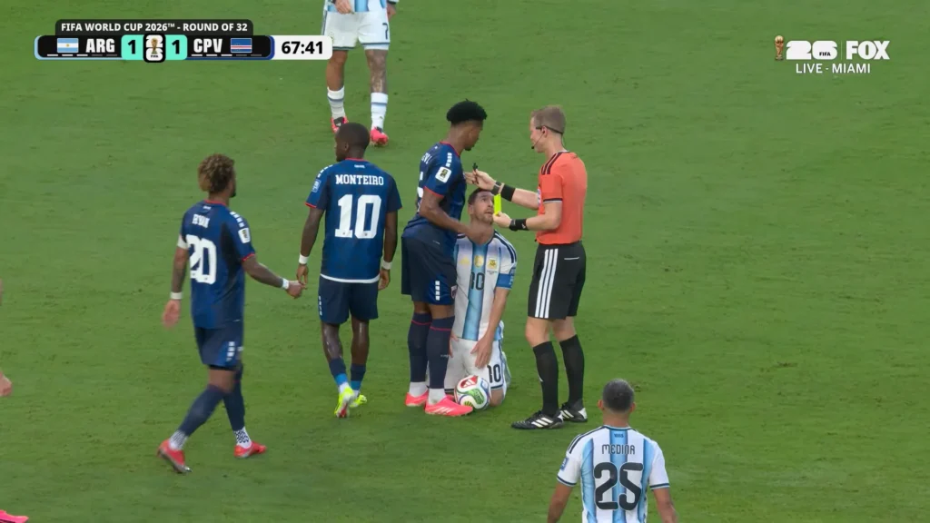 Cape Verde and Argentina players during a World Cup 2026 Round of 32 highlight moment.