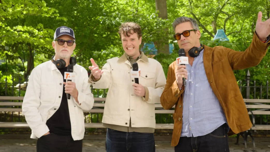 Jon Hamm and John Slattery compete in a Track Star Versus music trivia battle
