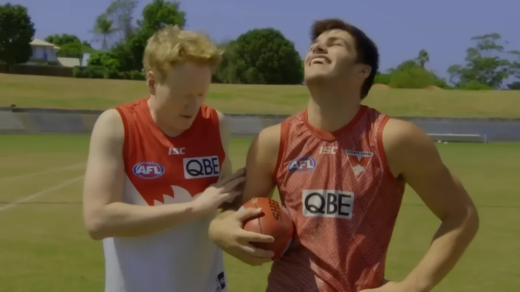A screenshot from Conan In Australia captures one of the special’s travel-comedy moments.