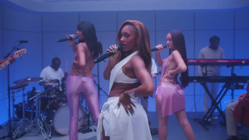 FLO at the opening of their Leak It performance inside Vevo Studios