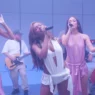 FLO performing “Leak It” together during their live session at Vevo Studios