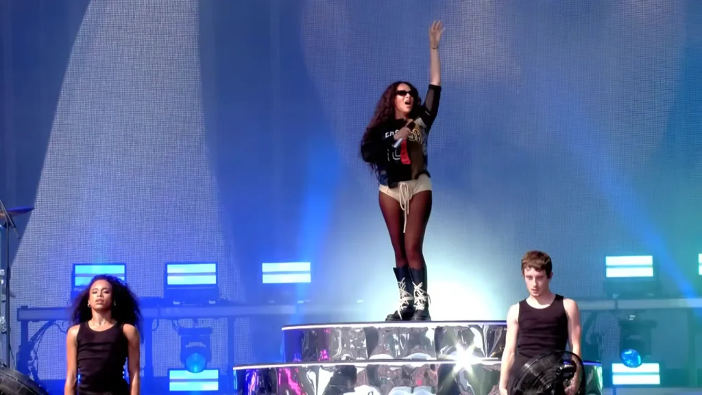JADE delivering a theatrical pop performance during Pinkpop 2026