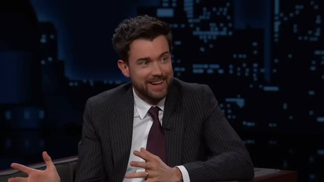Jack Whitehall talks with guest host Tiffany Haddish on Jimmy Kimmel Live