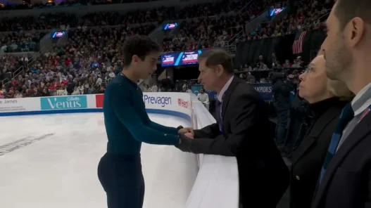 Jacob Sanchez begins his Championship Men’s Free Skate at the 2026 Prevagen U.S. Figure Skating Championships