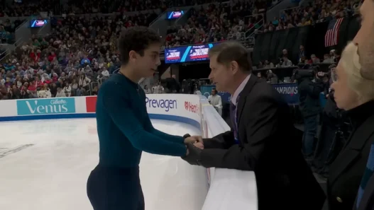Jacob Sanchez performs during the Championship Men free skate at the 2026 Prevagen U.S. Figure Skating Championships.