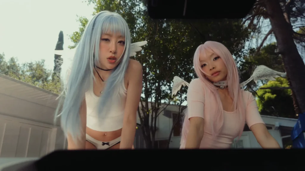 Lexie Liu and Yves in another scene from the official POP GIRL video