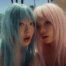 Lexie Liu and Yves in a stylized scene from their “POP GIRL” official music video