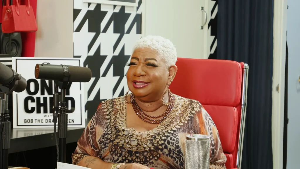 Bob the Drag Queen laughs during the conversation with Luenell
