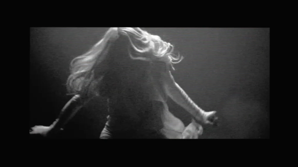 Black-and-white silhouette of Madonna dancing in the I Feel So Free Peggy Gou Energy Mix visualizer