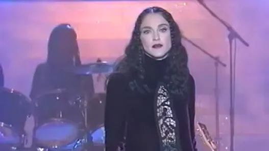 Madonna performing “The Power of Good-Bye” on TF1’s Sacrées Femmes in 1998