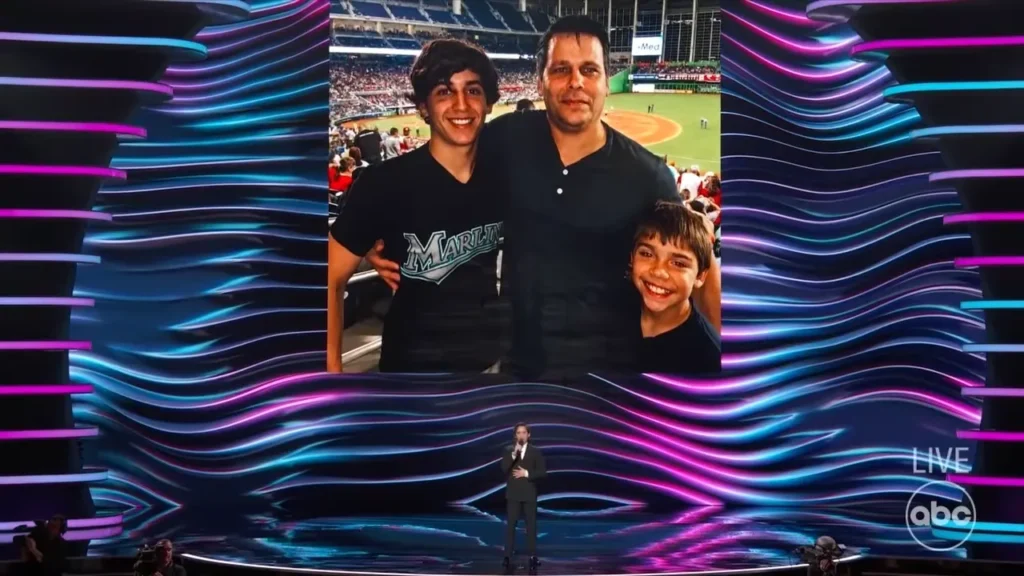 Marcello Hernandez delivers a personal tribute during the 2026 ESPYS monologue