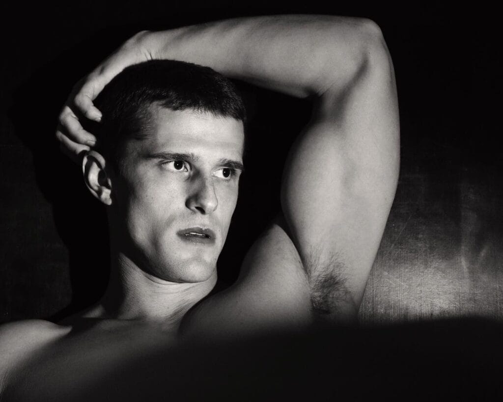 Matt van de Sande in a minimal portrait from Giuseppe Riserbato’s Spring 2025 editorial