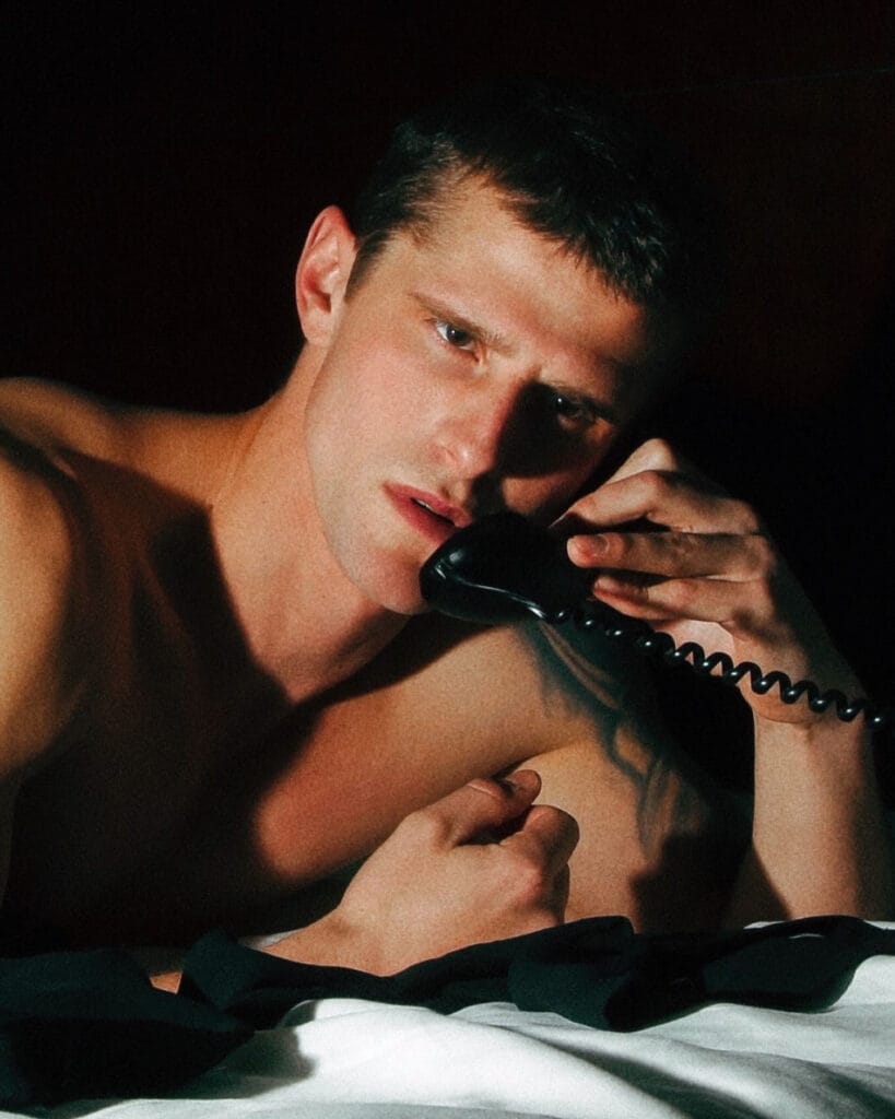 Matt van de Sande posing for photographer Giuseppe Riserbato in the Come Inside series