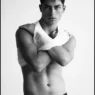 Portrait of model Max Luc photographed by Ryan Barhaug for MMSCENE