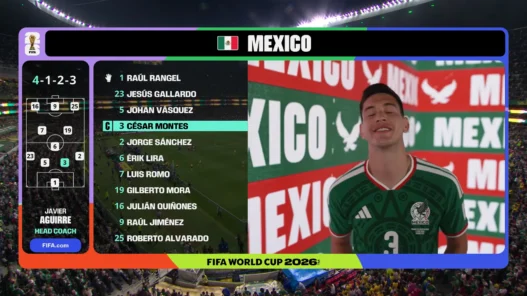 Mexico and Ecuador players during the FIFA World Cup 2026 Round of 32 highlight match