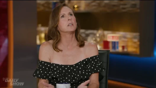 Molly Shannon smiles while discussing resilience, The Hawk and Will Ferrell on The Daily Show