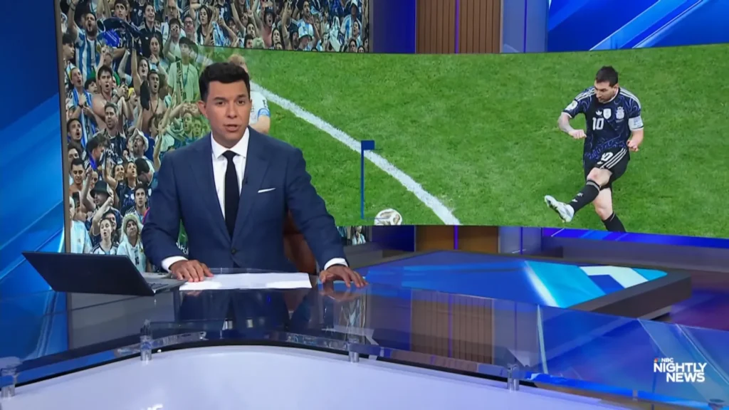 Scene from the July 15, 2026 edition of NBC Nightly News with Tom Llamas