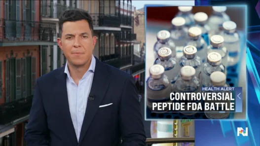 Tom Llamas anchoring the July 23 edition of NBC Nightly News