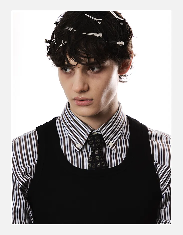 Juan Navarro in the Noir Youth fashion story for MMSCENE STYLE STORIES