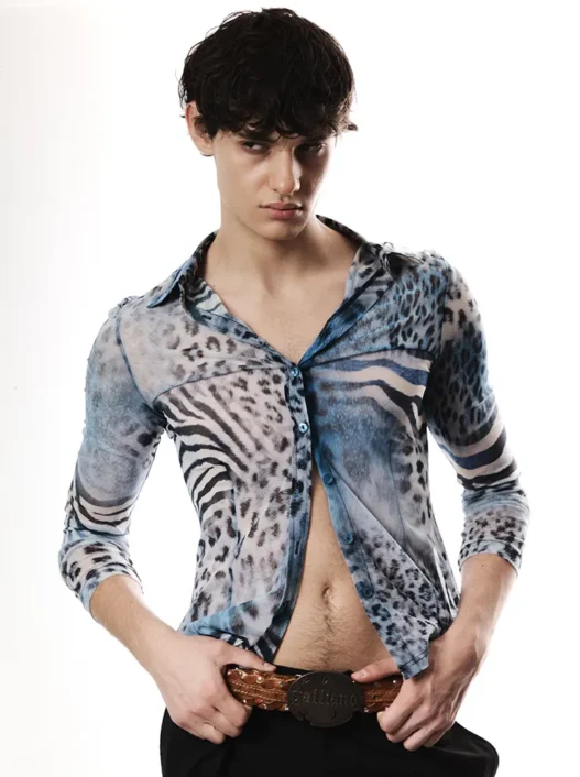 Model Juan Navarro in the Noir Youth editorial photographed by David Temprano