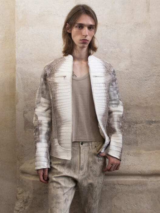 Backstage at the PAZ Spring/Summer 2027 presentation during Paris Fashion Week.