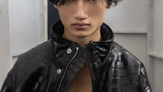 Backstage at the PAZ Spring/Summer 2027 presentation during Paris Fashion Week.