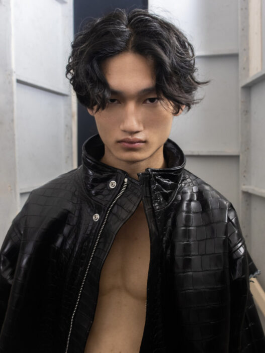 Backstage at the PAZ Spring/Summer 2027 presentation during Paris Fashion Week.