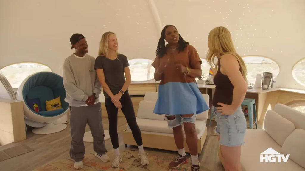 Leslie Jones tours a short-term rental during the Roast My Rental series trailer