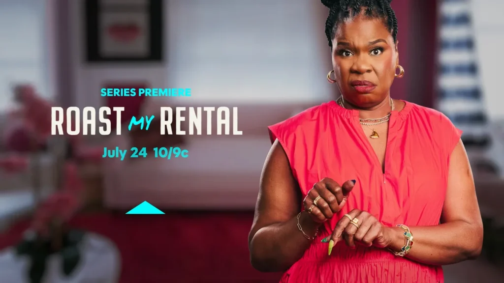 Leslie Jones reacts to the condition of a vacation property in HGTV's Roast My Rental