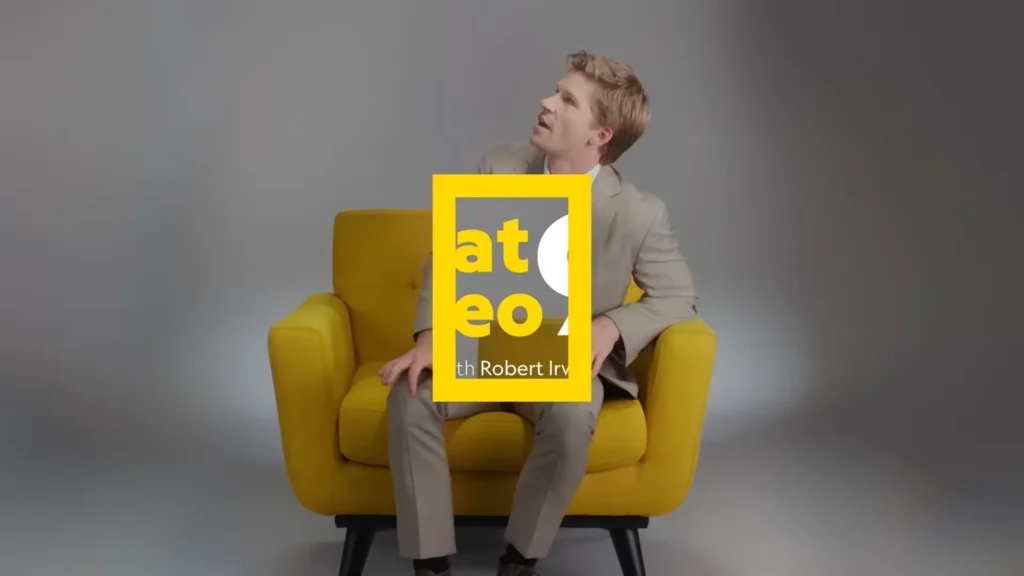 Robert Irwin laughing at the start of his Nat Geo 9 interview