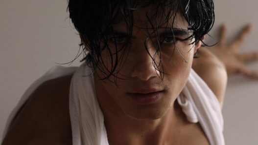 Model Rosemberg David Prisco Vásquez posing in underwear for photographer Andrés Quigüa
