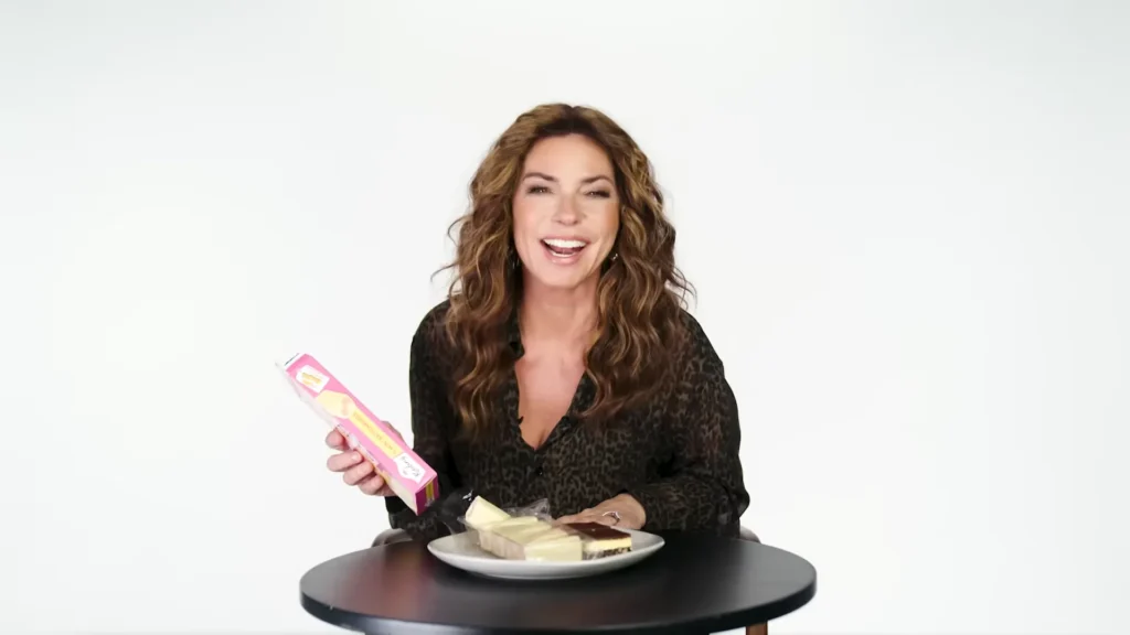 Shania Twain appears at the start of LADbible's Canadian versus UK Snack Wars episode