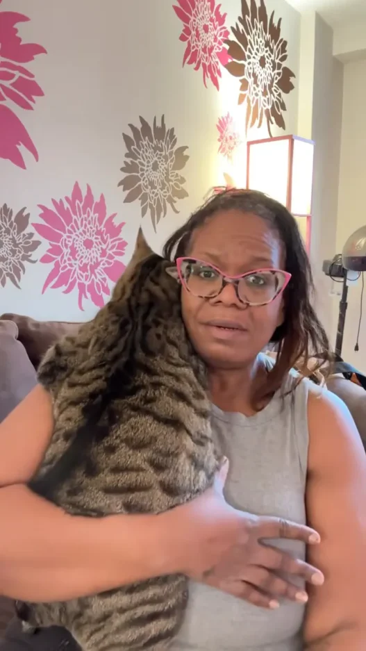 Yamaneika Saunders appears in a vertical video still from one of her candid comedy live moments.