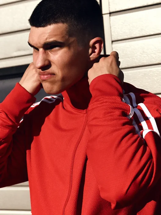 Edvardas Bogadelščikovas and Egidijus Janukonis posing outdoors for MMSCENE STYLE STORIES