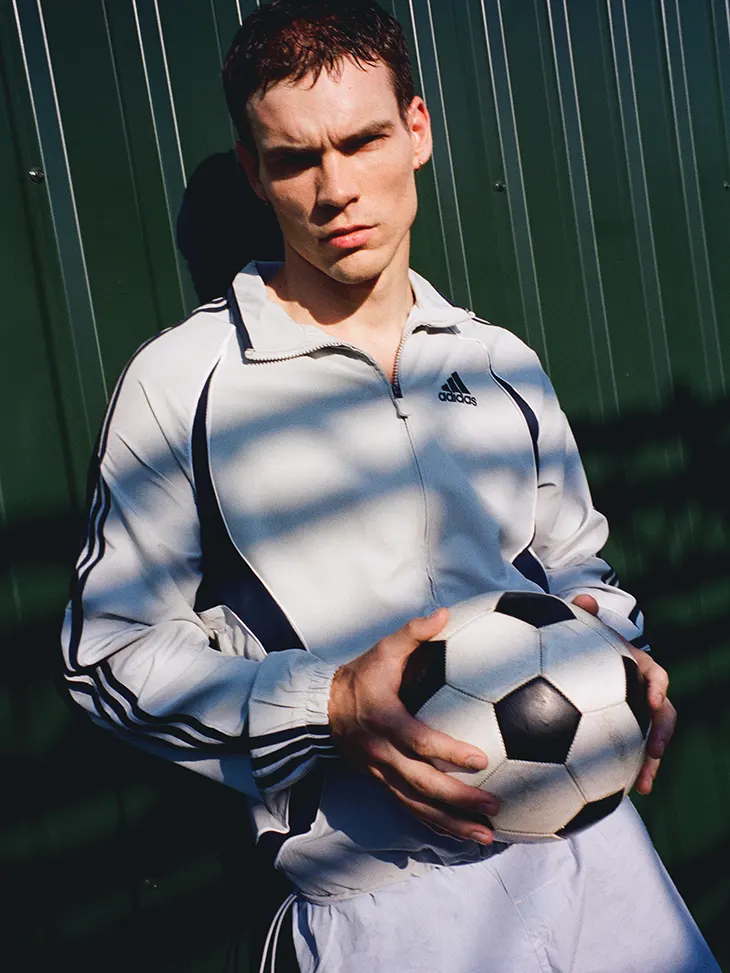 Male models Edvardas Bogadelščikovas and Egidijus Janukonis photographed by Lukas Rusilas