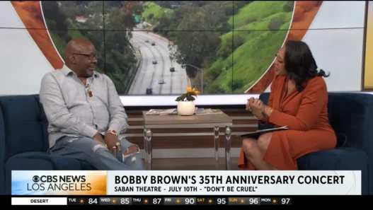 Bobby Brown appears on CBS LA to talk his Saban Theatre concert and the 35th anniversary of Don’t Be Cruel.