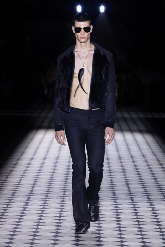 UNVAIN Spring/Summer 2027 runway look from the SKINS collection at Berlin Fashion Week
