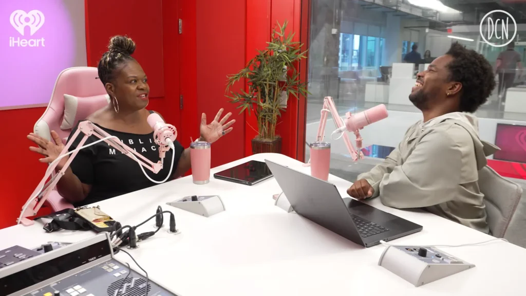 Yamaneika Saunders delivers a punchline during the first You’re the Problem podcast episode
