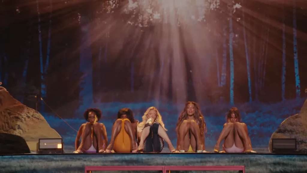 Zara Larsson and her dancers performing at Montreux Jazz Festival