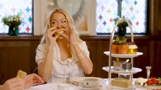 Zara Larsson smiles during her Capital FM Very British Day Out afternoon tea interview with Jordan North