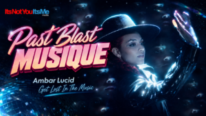 Ambar Lucid in a glowing wide-brim hat for INYIM’s Past Blast Musique feature on “Get Lost In The Music.”