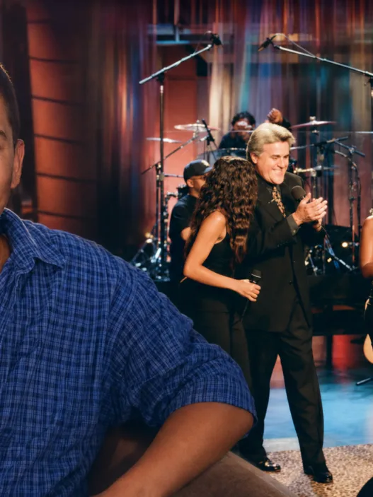 INYIM founder Anthony De La Cruz as a teenager alongside 702 performing with Jay Leno on The Tonight Show in August 1999.