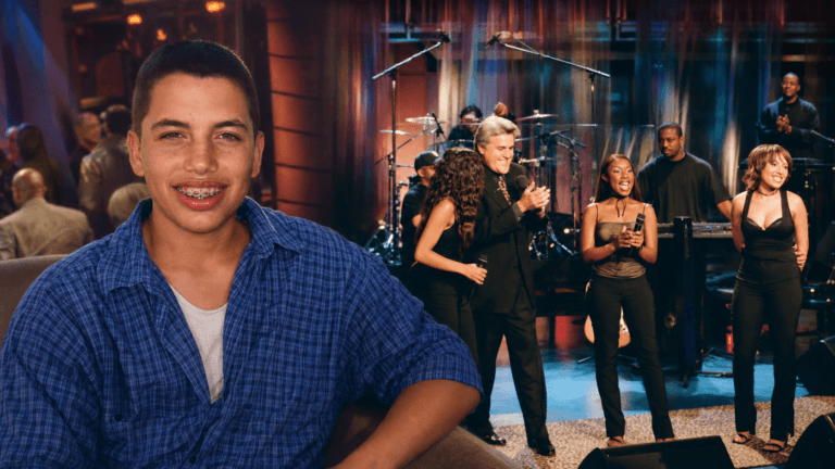INYIM founder Anthony De La Cruz as a teenager alongside 702 performing with Jay Leno on The Tonight Show in August 1999.