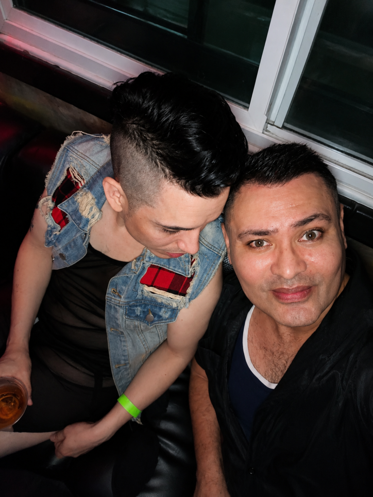 Anthony and Victor of INYIM Media with La Roux singer Elly Jackson at Catch One in Los Angeles