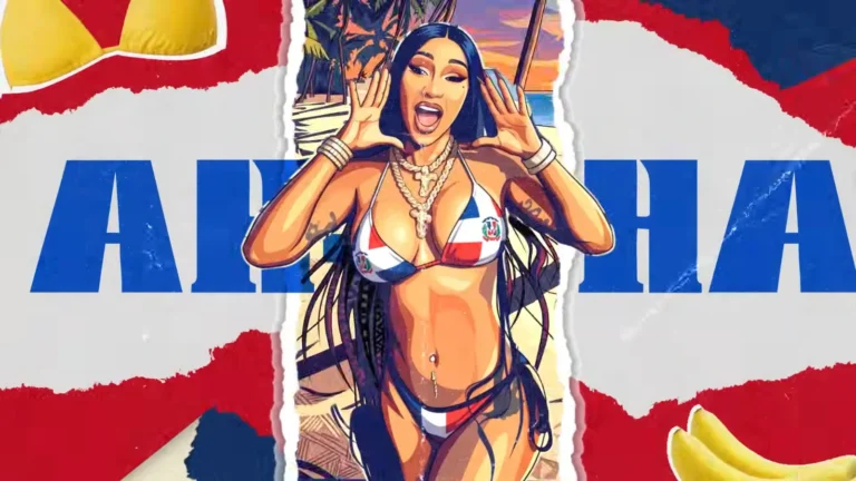 Cardi B performing in the official visual for her 2026 single “AH HA”